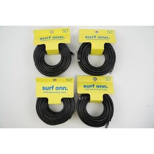 (4 Pack) ONN CAT6 Networking Cable, 50 ft (15.3 m)